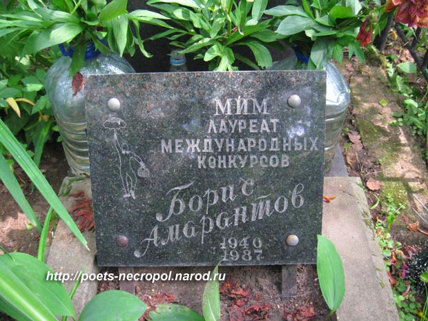 могила Бориса Амарантова, фото Двамала, 2009 г.